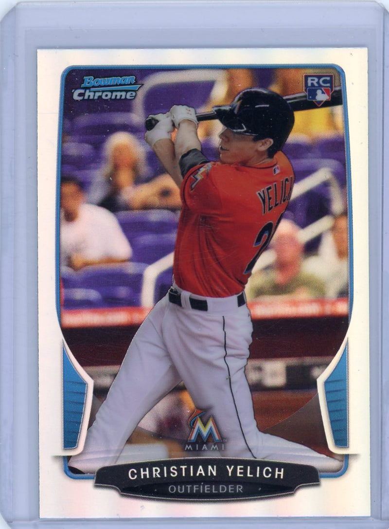 Christian Yelich 2013 Bowman Chrome refractor rookie card