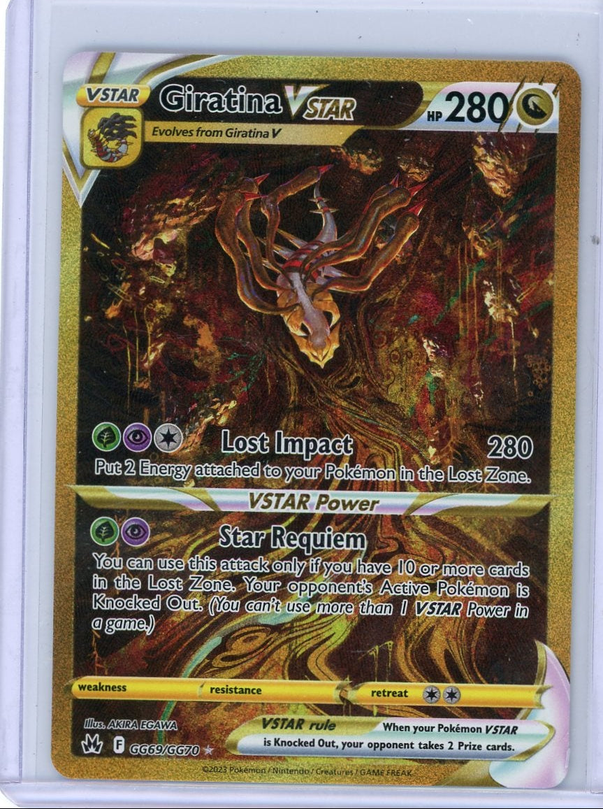 Giratina Vstar Pokémon Crown Zenith Gold Galarian Gallery #GG69/GG70