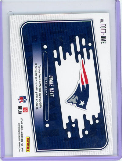Drake Maye 2024 Panini Absolute Tools of the Trade Triple Patch #'d 041/249