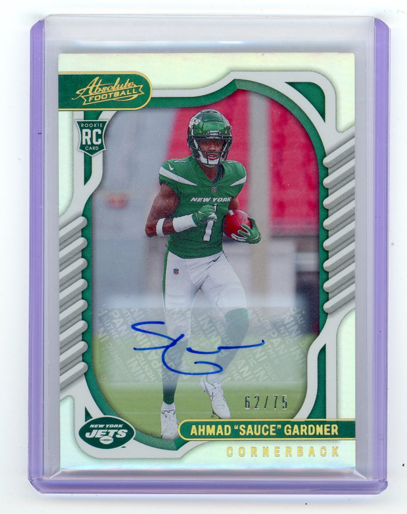 Ahmad "Sauce" Gardner 2022 Panini Absolute Rookie Signatures 