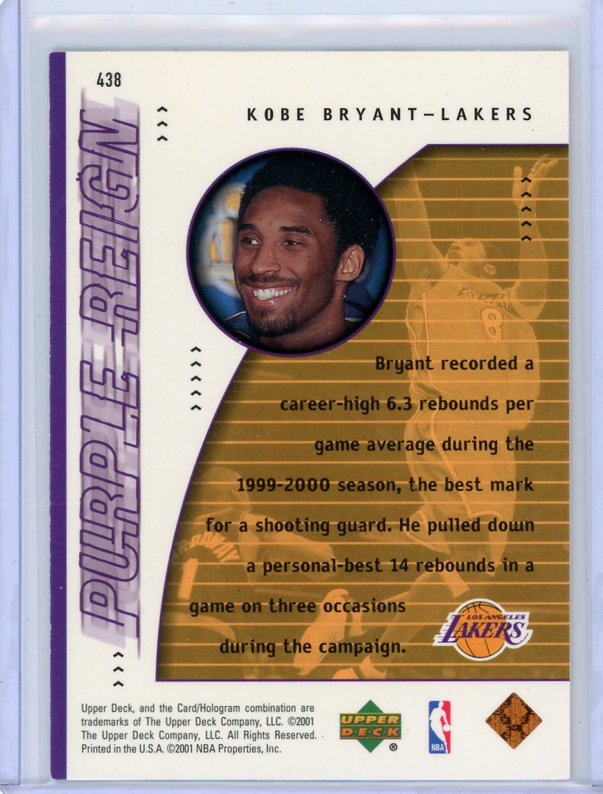 Kobe Bryant 2000-01 Upper Deck Purple Reign #438