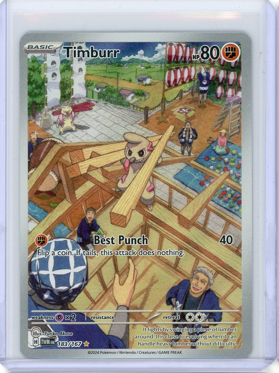Timburr Pokémon Twilight Masquerade Illustration Rare #183/167