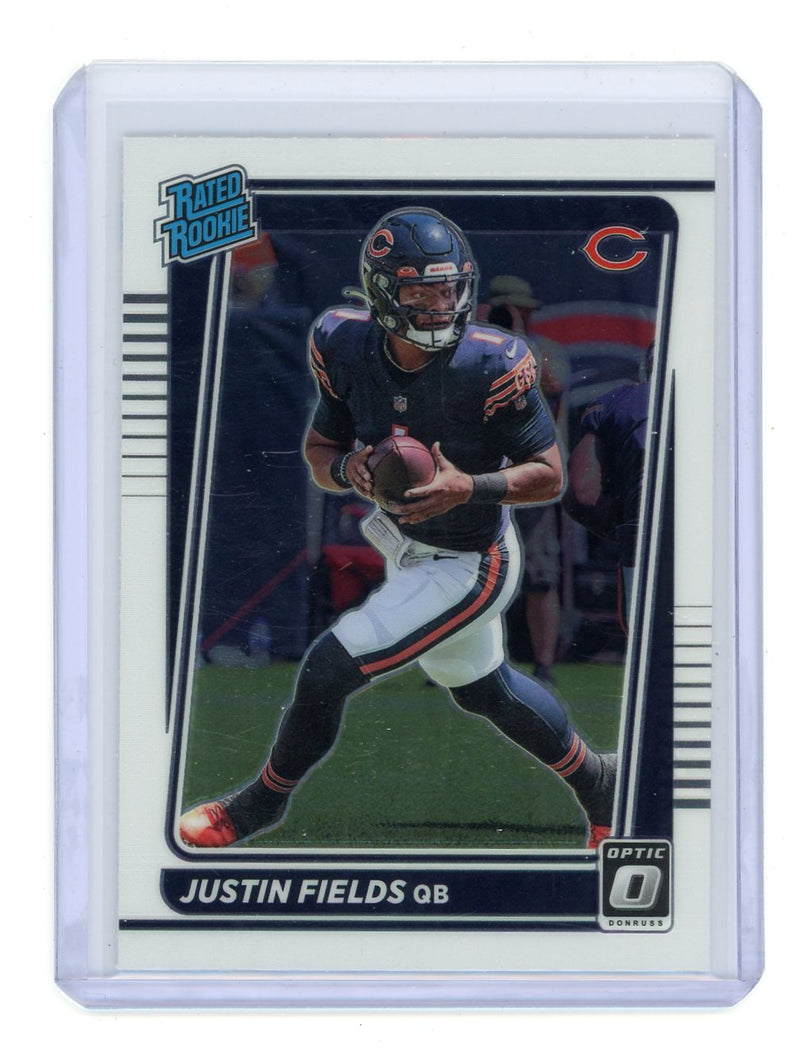 Justin Fields 2021 Panini Donruss Optic rated rookie card