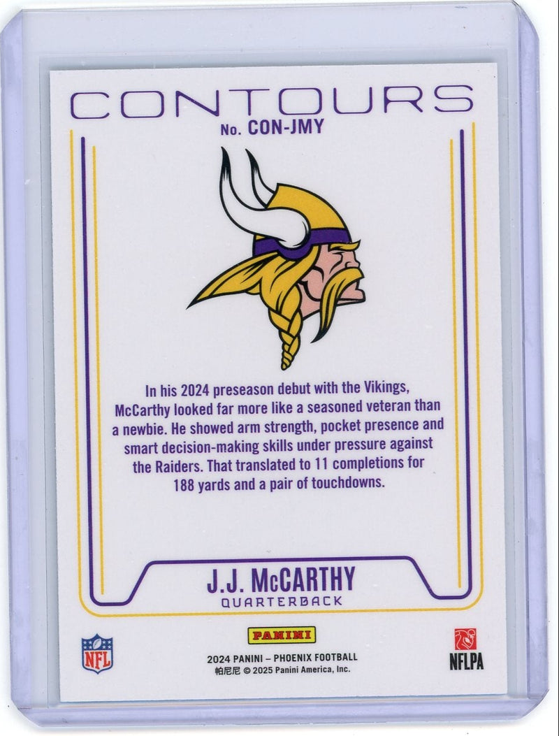 J.J. McCarthy 2024 Panini Phoenix Contours