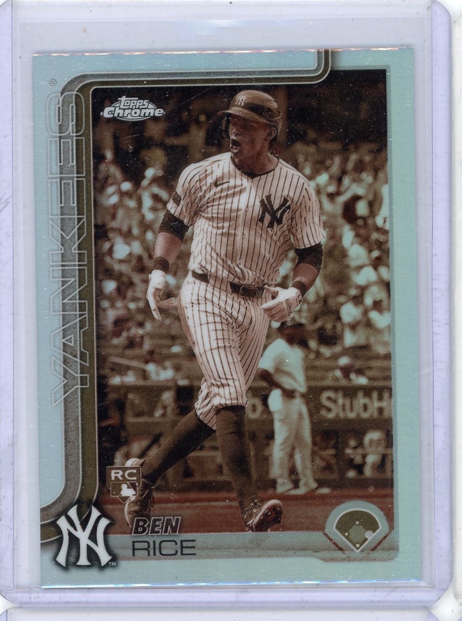Ben Rice 2025 Topps Chrome Sepia refractor rookie card