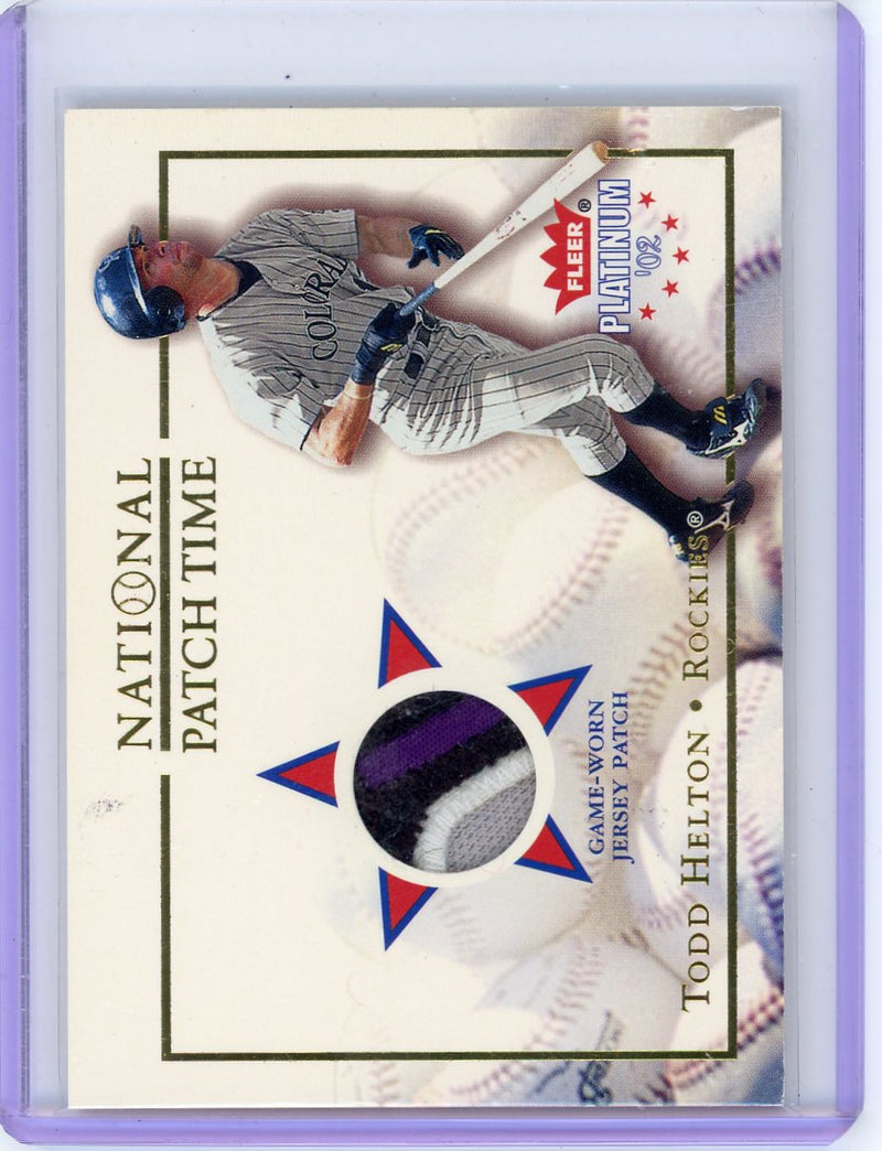 Todd Helton 2002 Fleer Platinum National Patch Time relic 