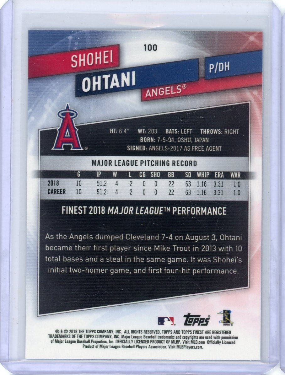 Shohei Ohtani 2019 Topps Finest #100
