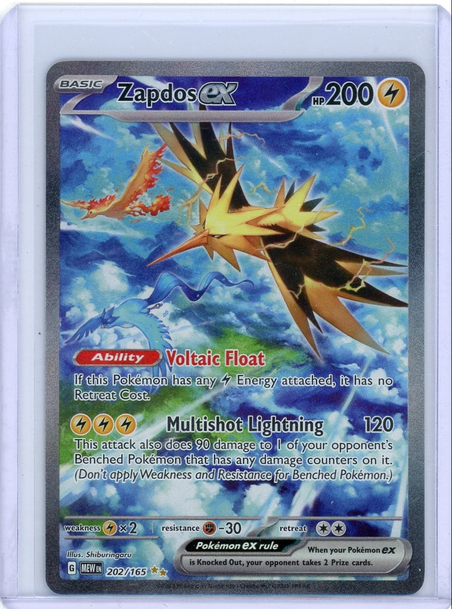 Zapdos ex Pokémon 151 Special Illustration Rare #202/165