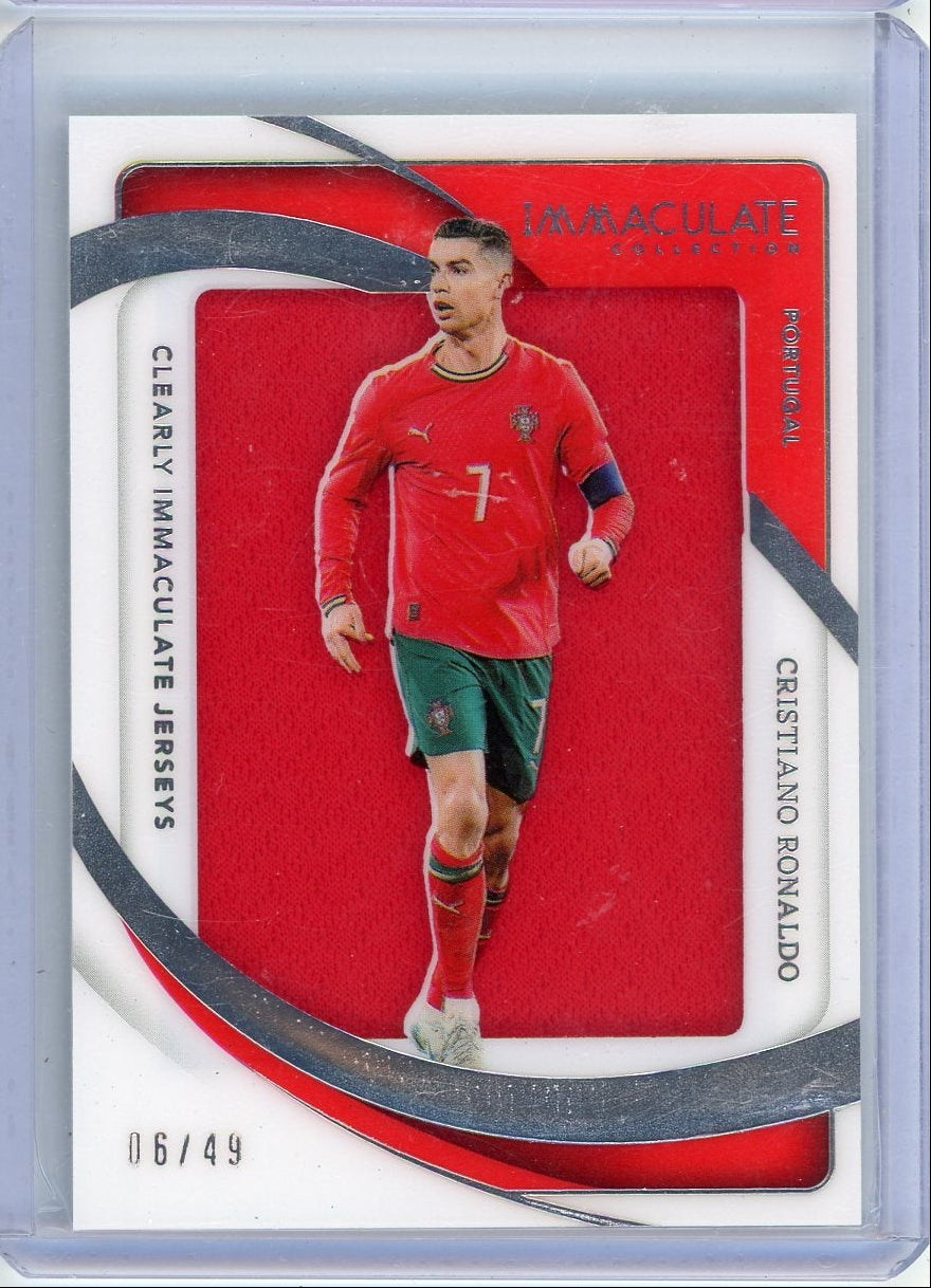 Cristiano Ronaldo 2024-25 Immaculate Collection Clearly Immaculate Jerseys Silver #'d 06/49
