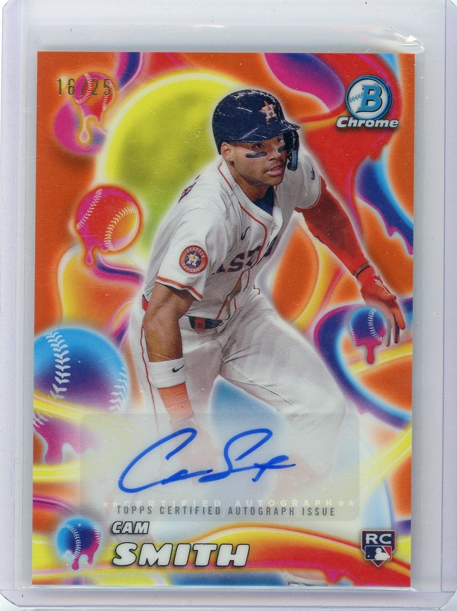 Cam Smith 2025 Bowman Chrome Melt Mashers Autographs Orange #'d 16/25