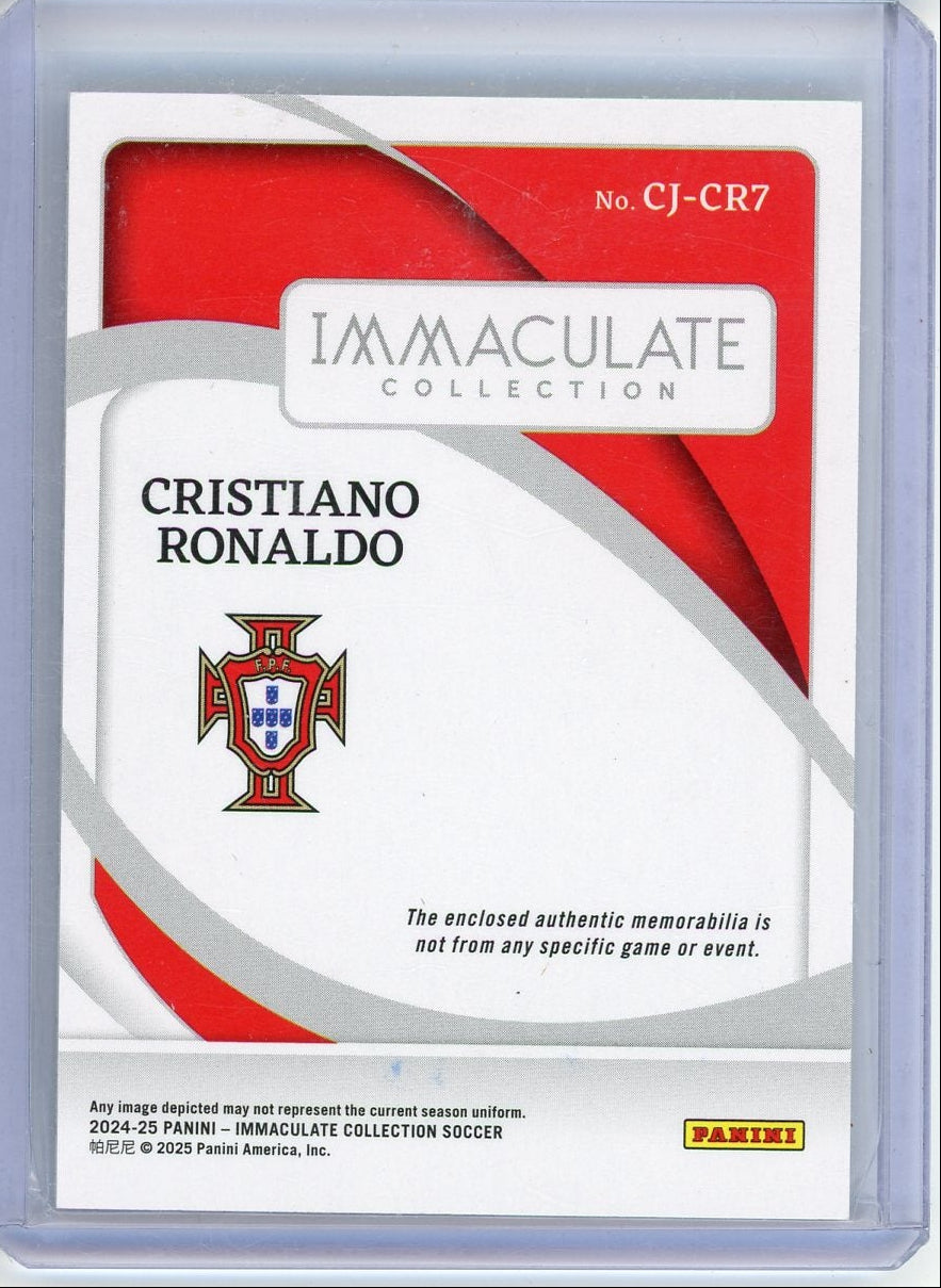 Cristiano Ronaldo 2024-25 Immaculate Collection Clearly Immaculate Jerseys Silver #'d 06/49