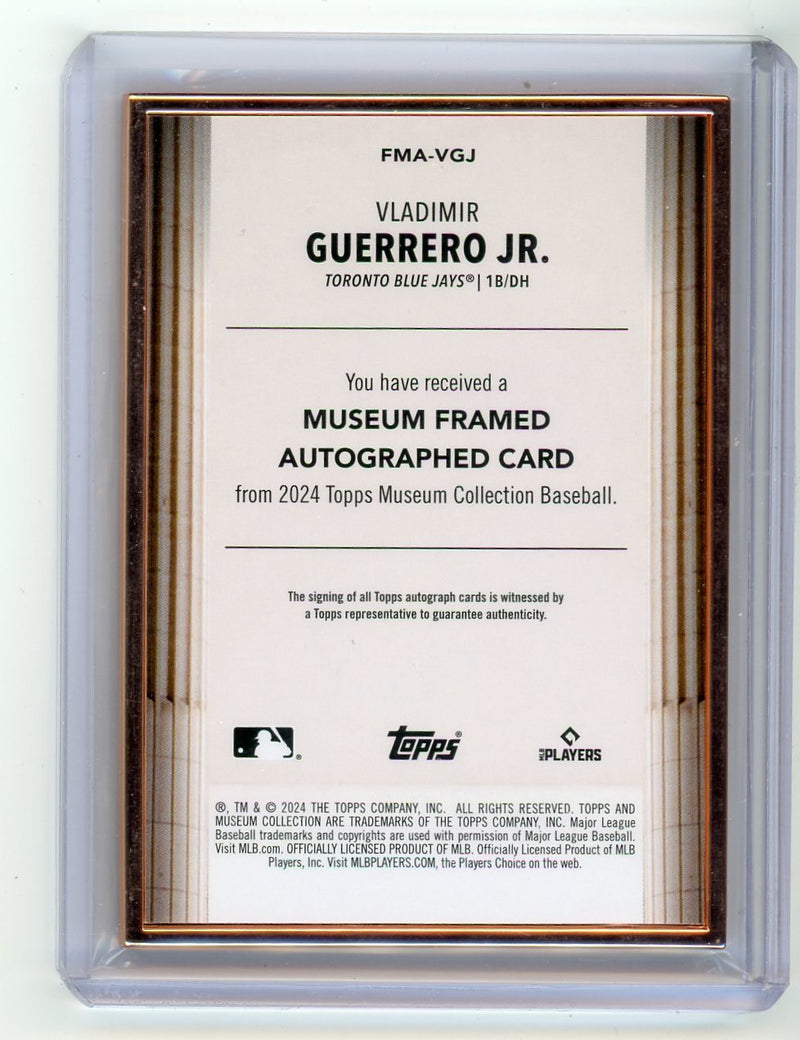 Vladimir Guerrero Jr. 2024 Topps Museum Collection Framed Autograph 