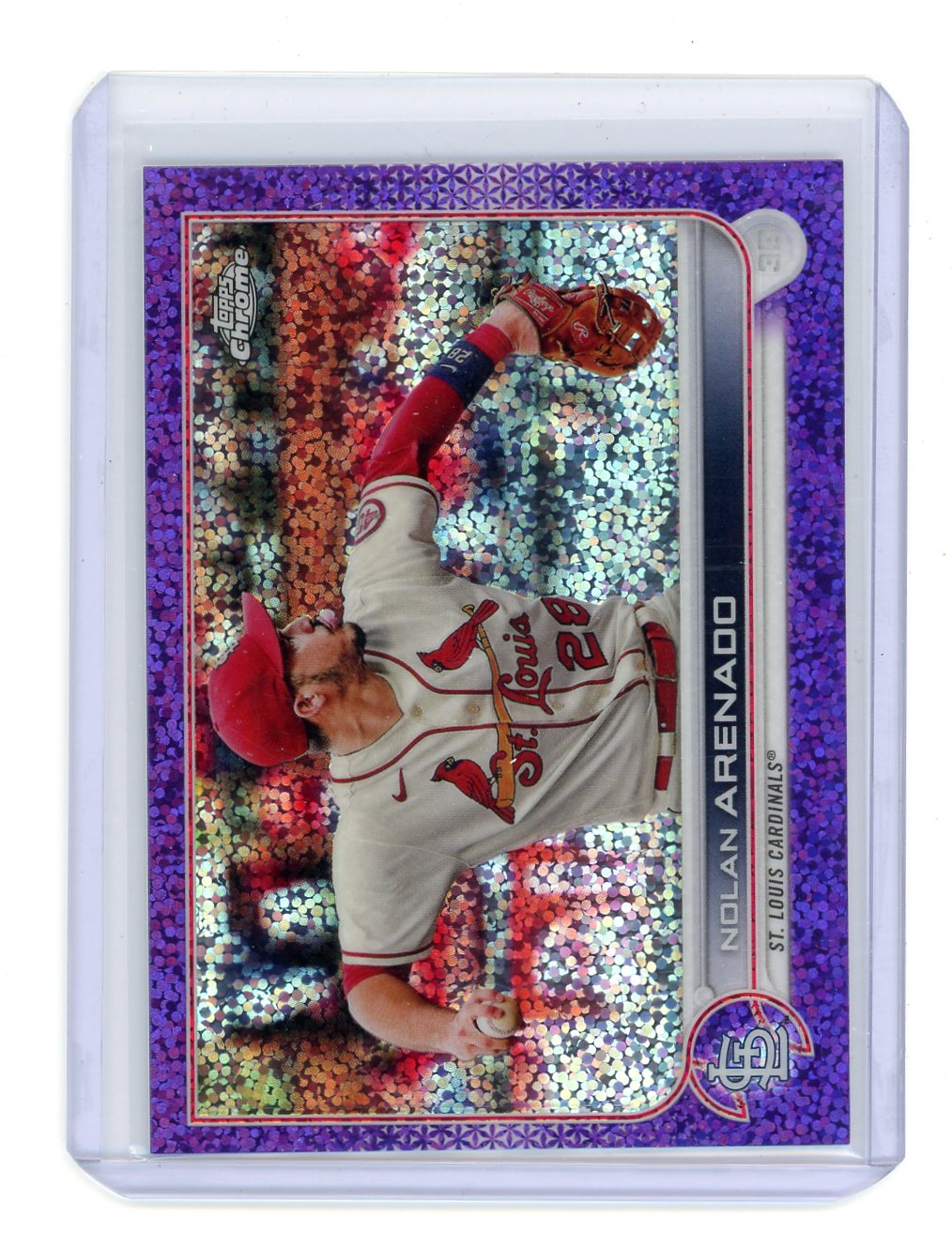 Nolan Arenado 2022 Topps Chrome purple mini diamond refractor #'d 233/299