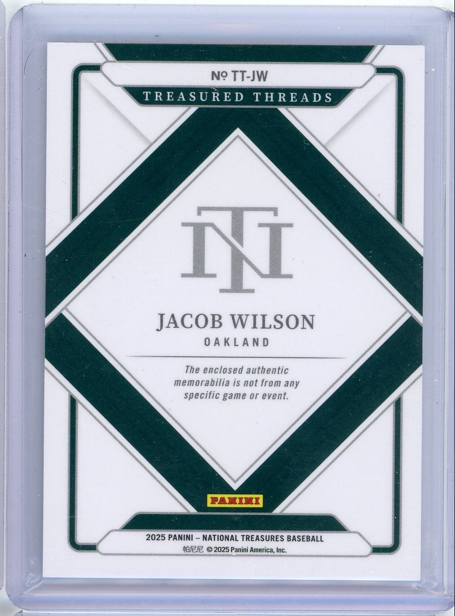 Jacob Wilson 2025 Panini National Treasures Treasured Threads Holo Gold /10