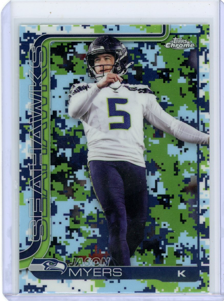 Jason Myers 2025 Topps Chrome Team Camo Variation SP