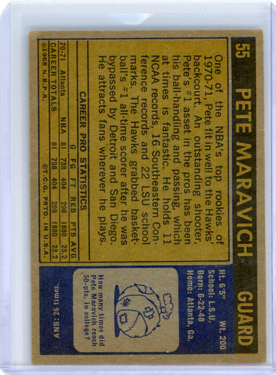 Pete Maravich 1971-72 Topps #55