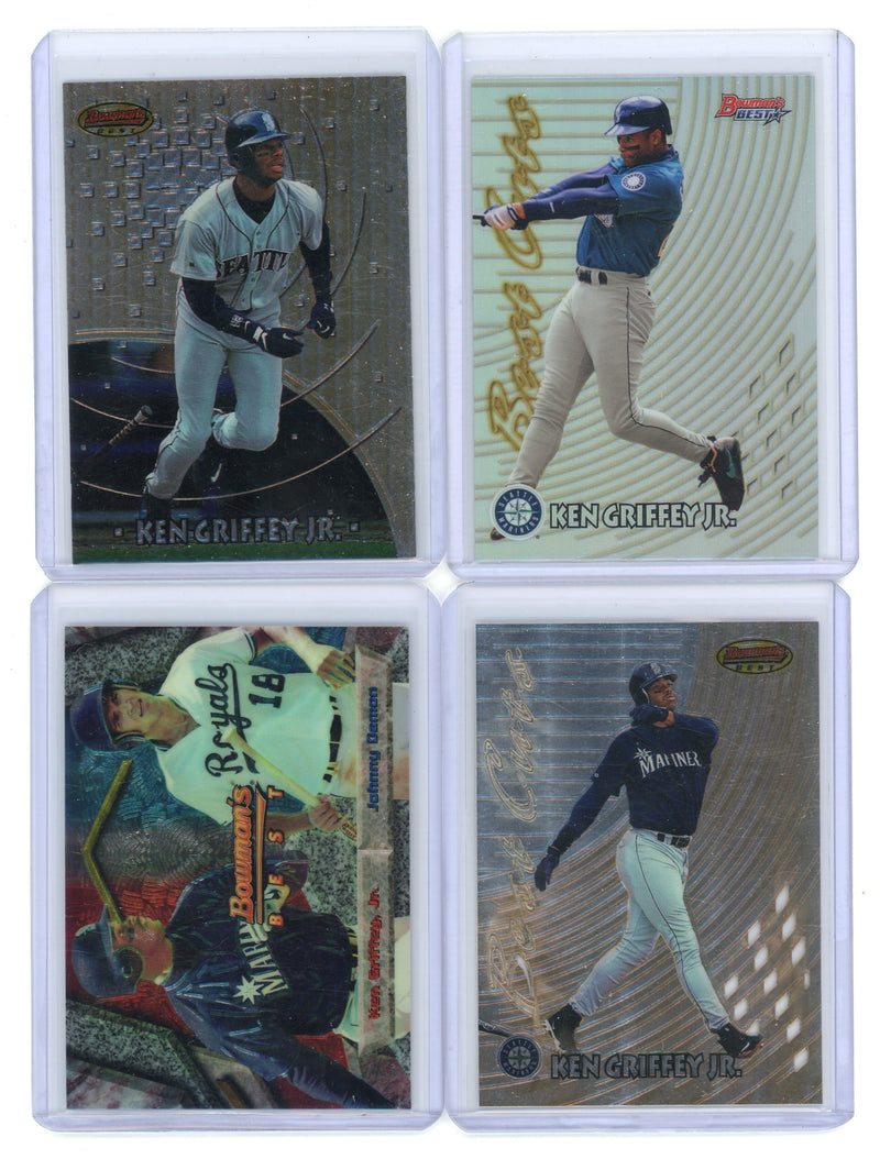 Ken Griffey Jr. 4 Card Lot Bowmans Best 1997 Best Cuts / 2017 Refractor