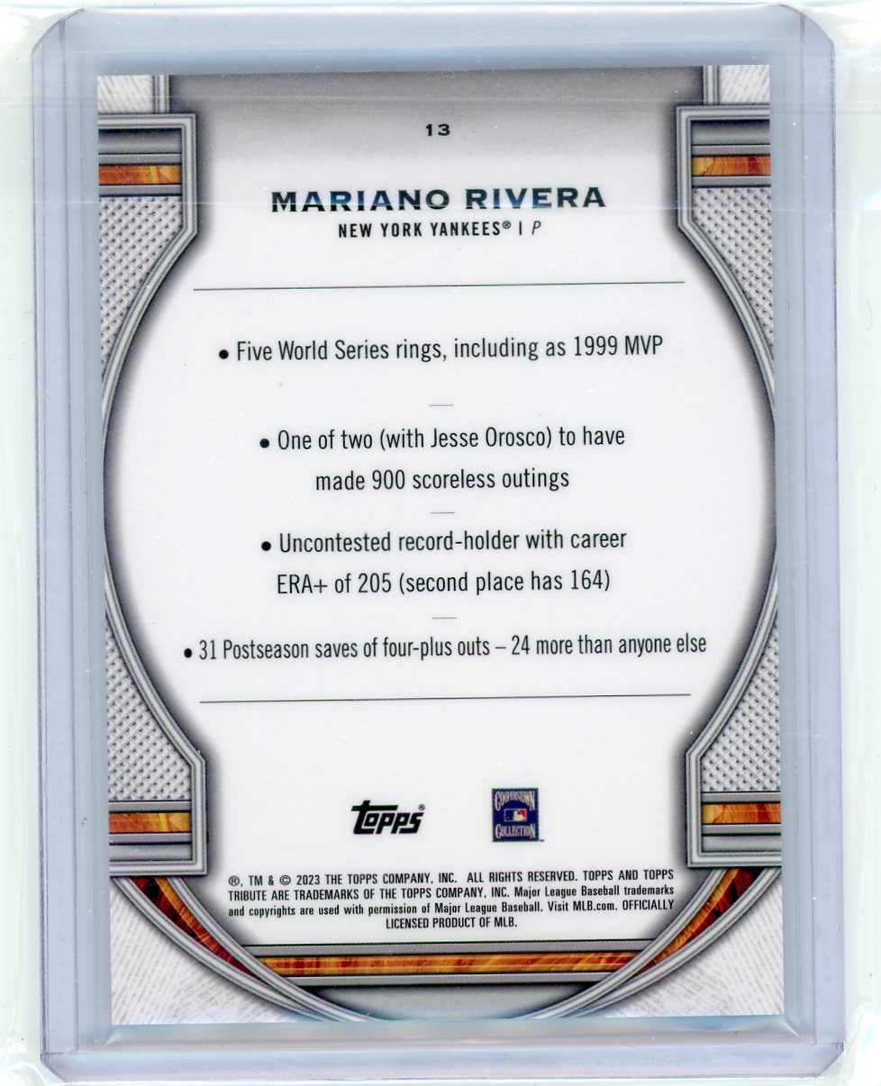 2022 Topps Tribute Mariano Rivera /25 Orange Parallel - YANKEES