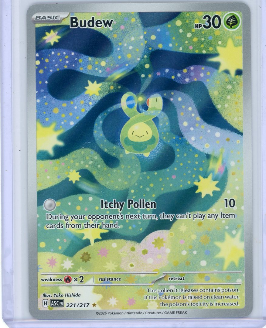 Budew 2026 Pokémon Ascended Heroes Illustration rare #221/217