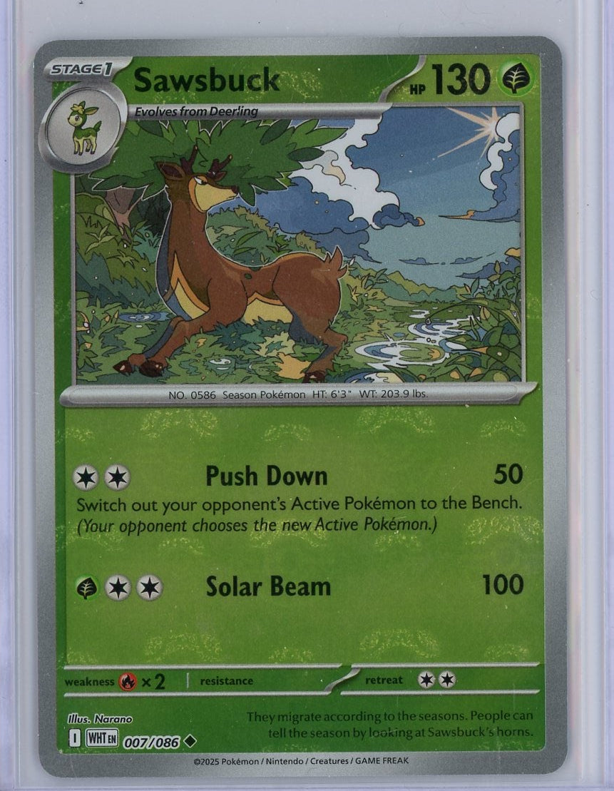 Sawsbuck Master Ball 2025 Pokemon White Flare #007/086