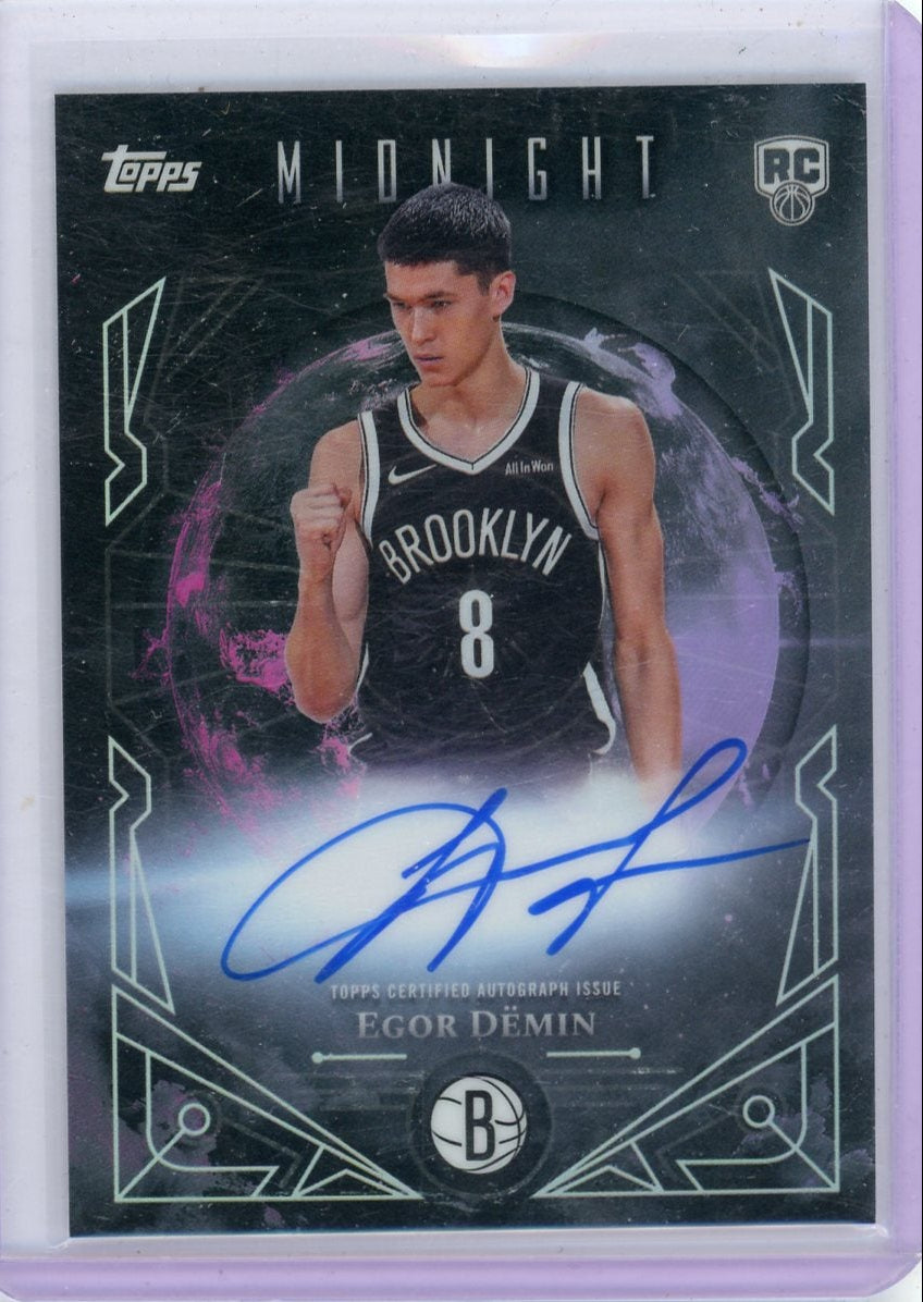Egor Demin 2025-26 Topps Midnight Sun autograph