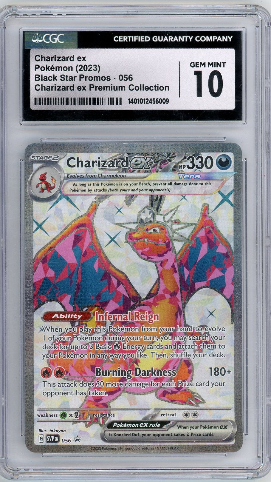Charizard Pokémon Scarlet & Violet Black Star Promo #056 CGC 10