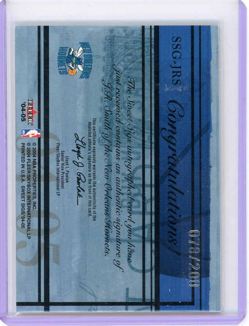 JR Smith 2004-05 Fleer Sweet Sigs autograph basketball relic 