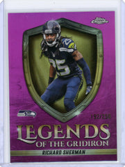 Richard Sherman 2025 Topps Chrome Legends of The Gridiron Purple Refractor #'d 192/250