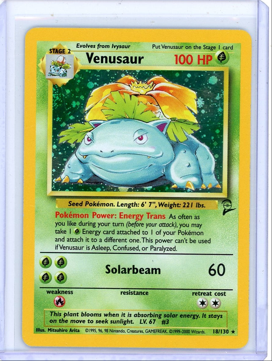Venusaur Pokémon Base Set 2 Holo #18/130 LP/MP