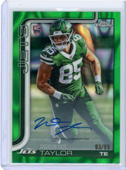 Mason Taylor 2025 Topps Chrome Green Lava Refractor Auto RC #'d 93/99