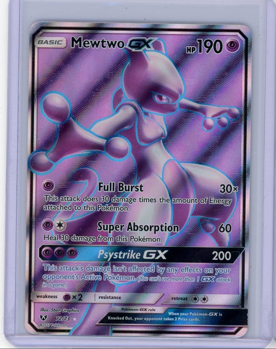Mewtwo GX Pokémon Shining Legends Full Art #72/73