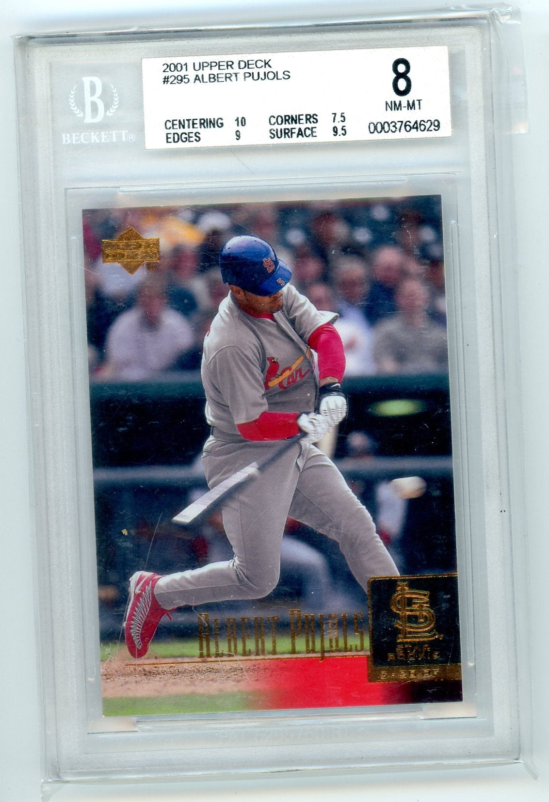 Albert Pujols 2001 Upper Deck rookie card BGS 8