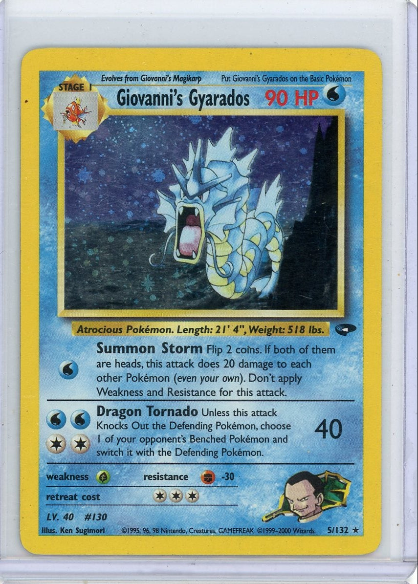 Giovanni's Gyarados Pokémon Gym Challenge Unlimited Holo #5/132 MP/HP