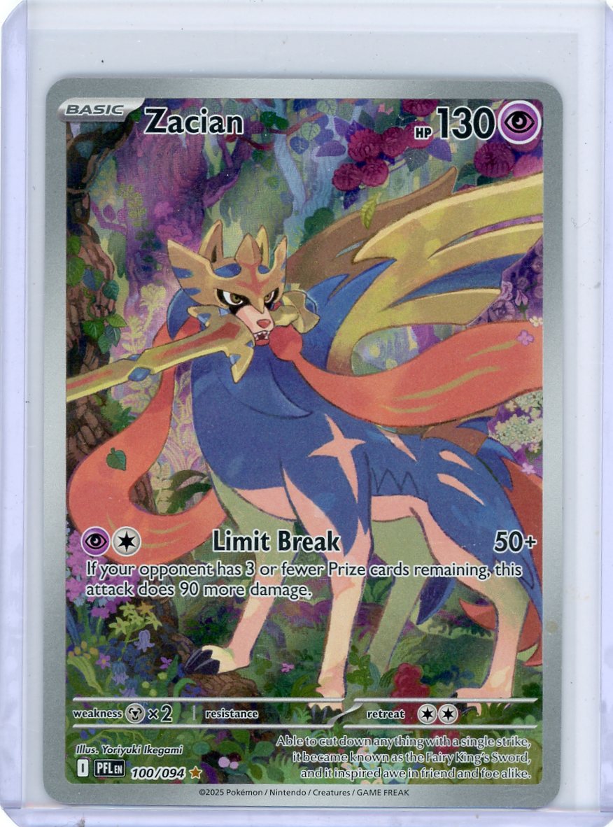 Zacian Pokémon Phantasmal Flames Illustration Rare #100/094
