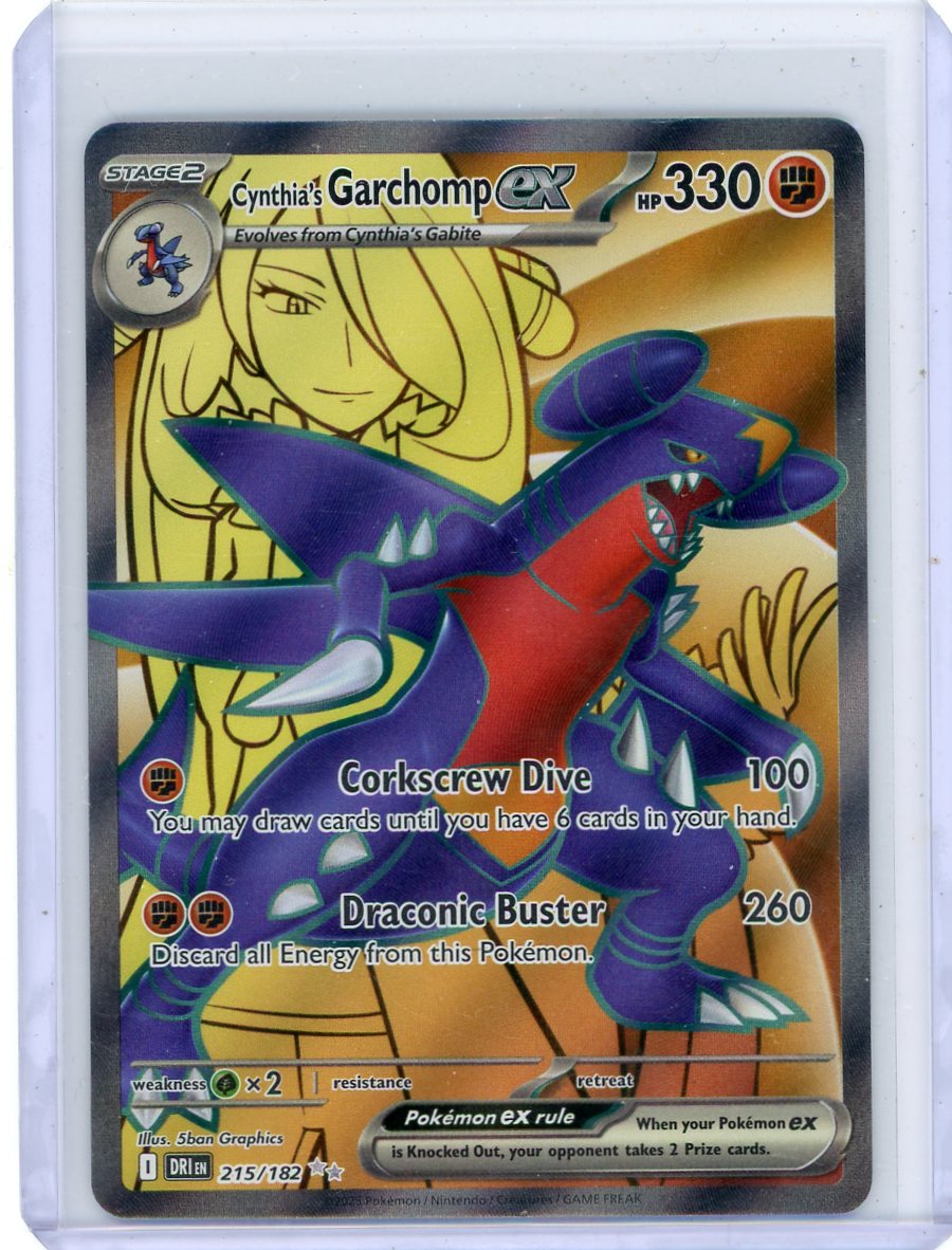 Cynthia's Garchomp ex Pokémon Destined Rivals Full-Art #215/182