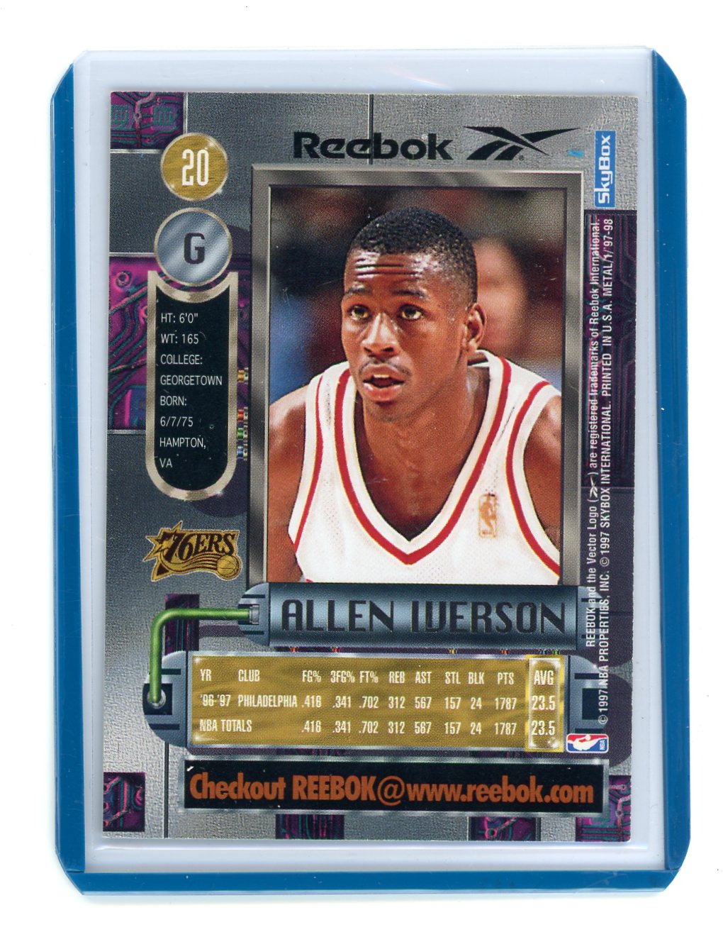 Allen Iverson 1997-98 Metal Universe #20