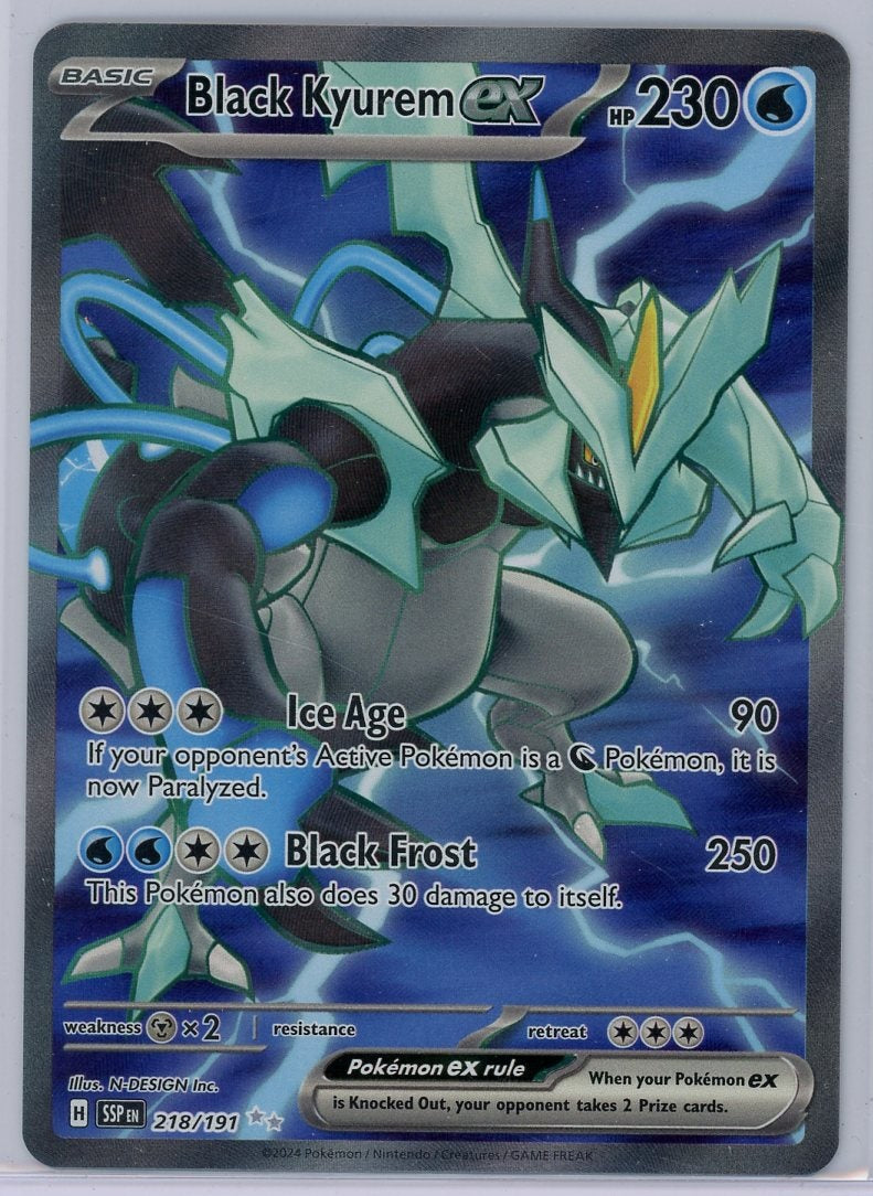Black Kyurem ex Pokémon Surging Sparks Ultra Rare #218/191