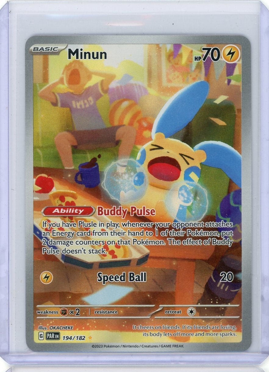 Minun Pokémon Paradox Rift Illustration Rare #194/182