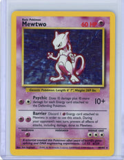 Mewtwo 1999 Pokemon Base Set holo #10/102 LP
