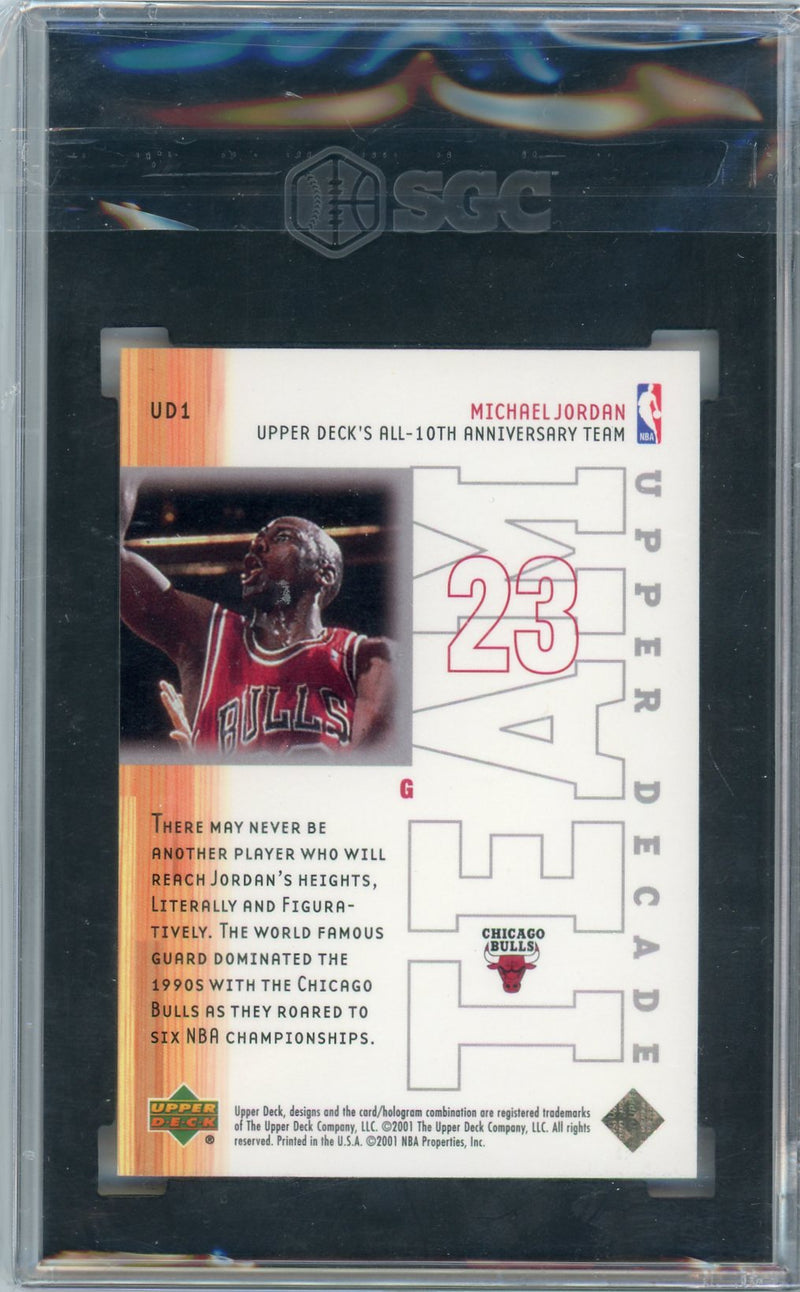 Michael Jordan 2001-02 Upper Deck Decade Team SGC 8.5