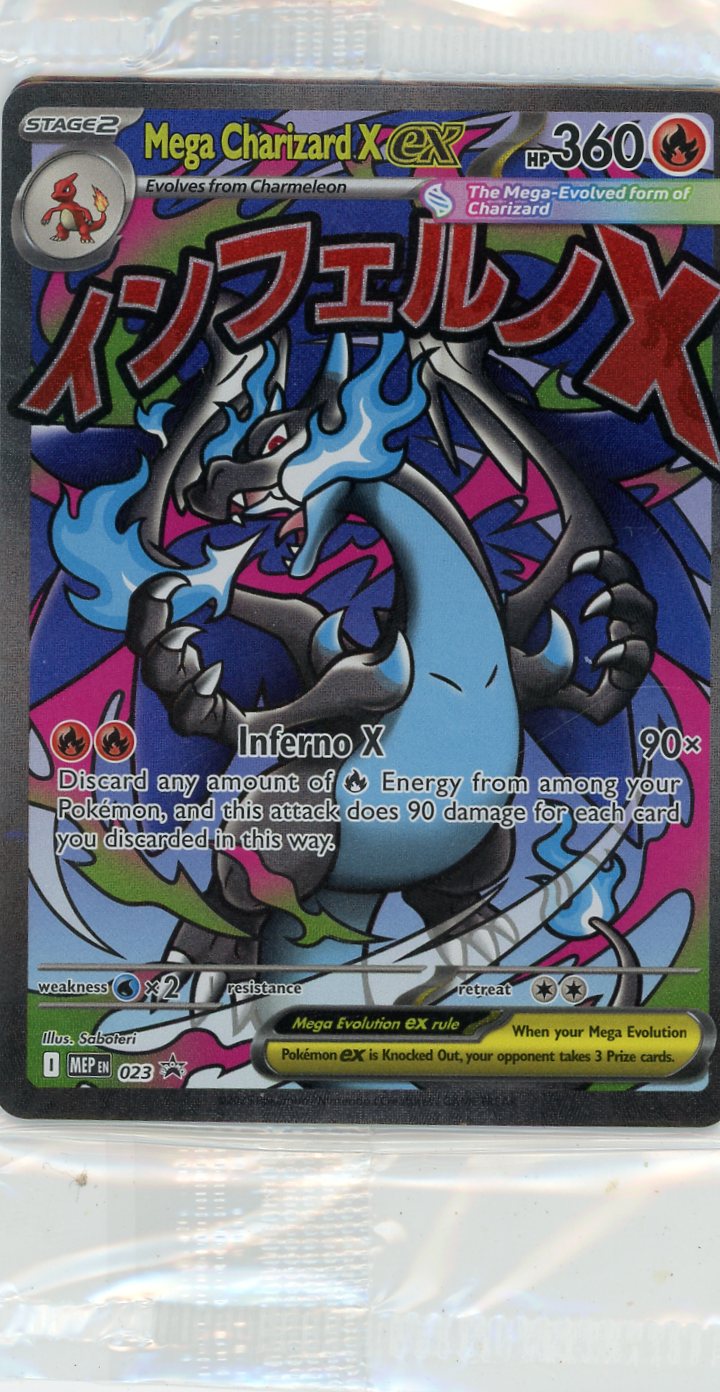 Mega Charizard X ex Pokémon Mega Evolution Black Star Promo #023 sealed