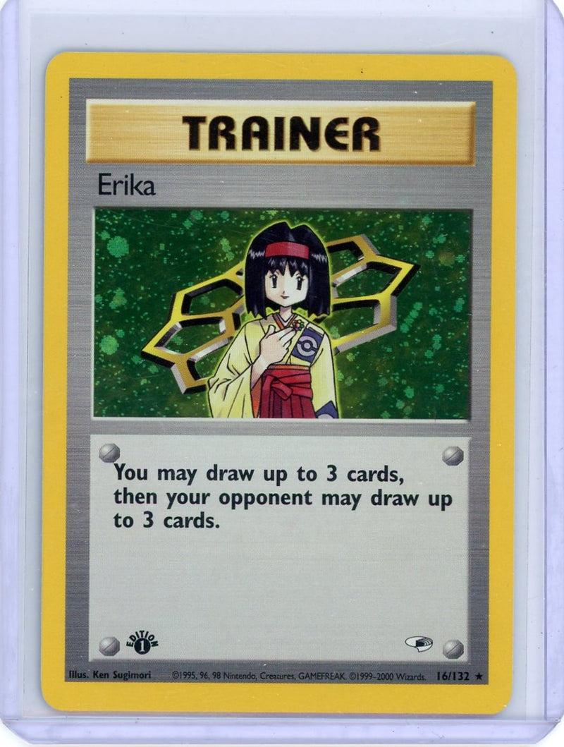 Erika Trainer 1st Edition Holo Gym Heroes 1/132