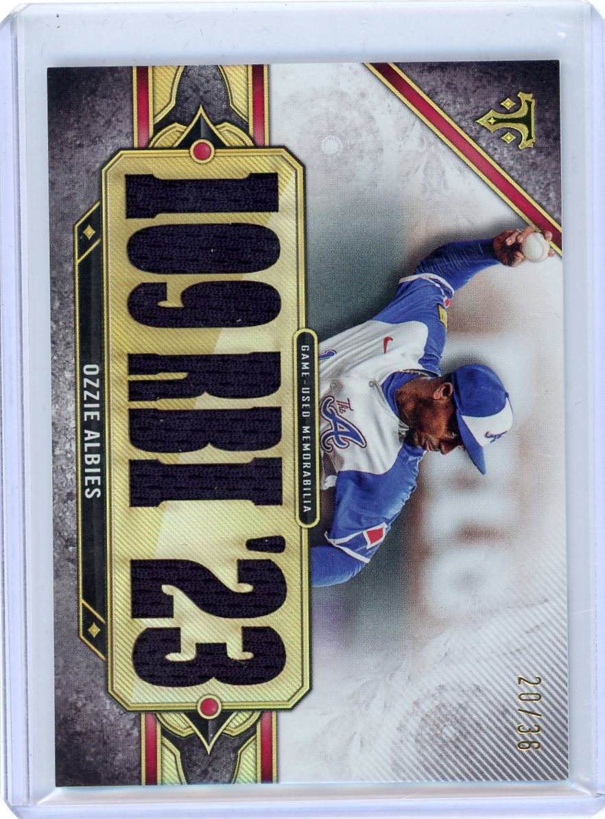 Ozzie Albies 2024 Topps Triple Threads relic #'d 20/36