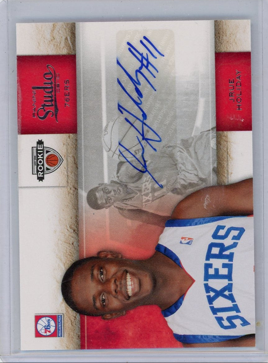 Jrue Holiday 2010 Panini Studio autograph rookie card #'d 121/199