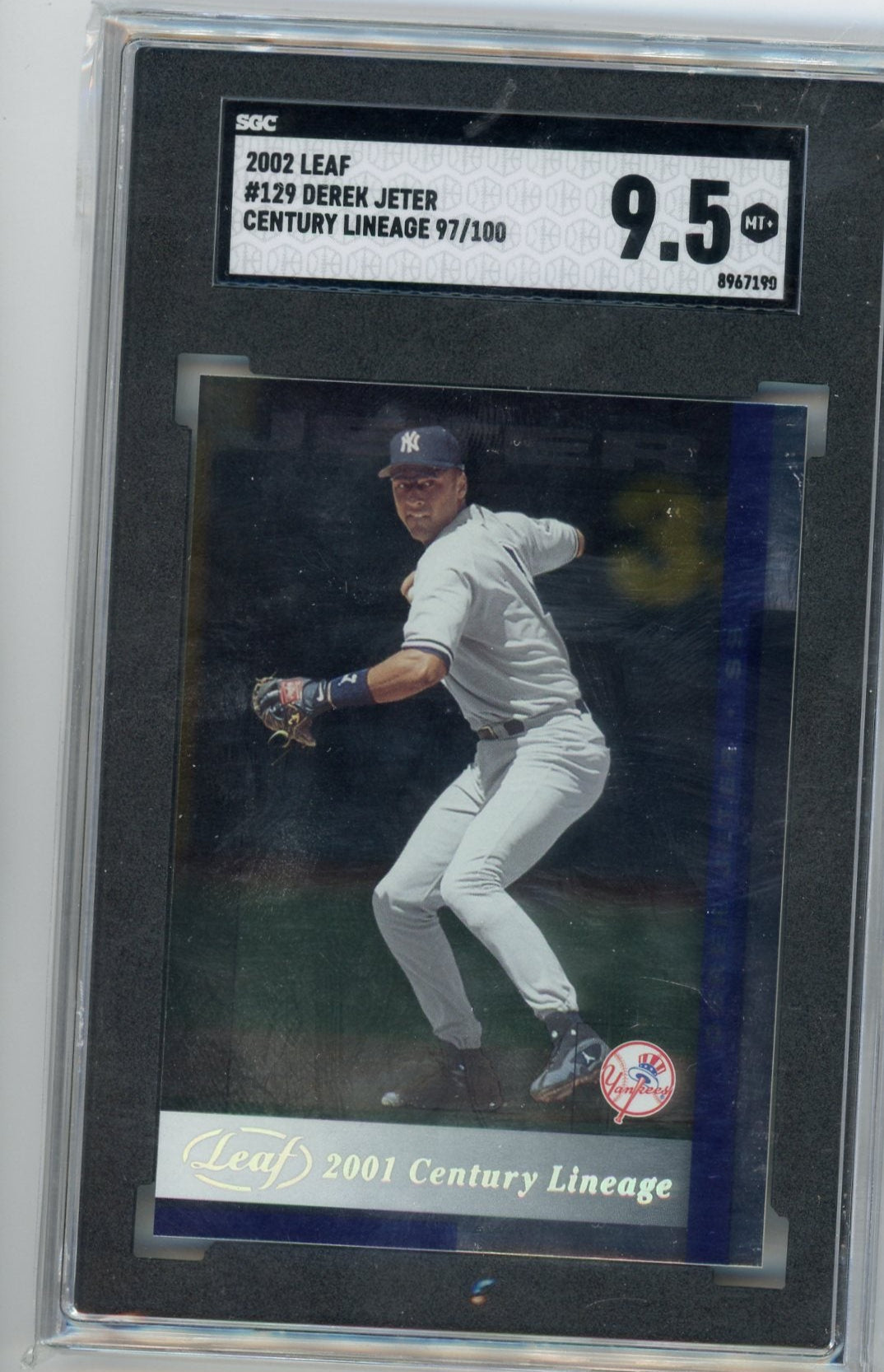 Derek Jeter 2002 Leaf Century Lineage #'d 97/100 SGC 9.5