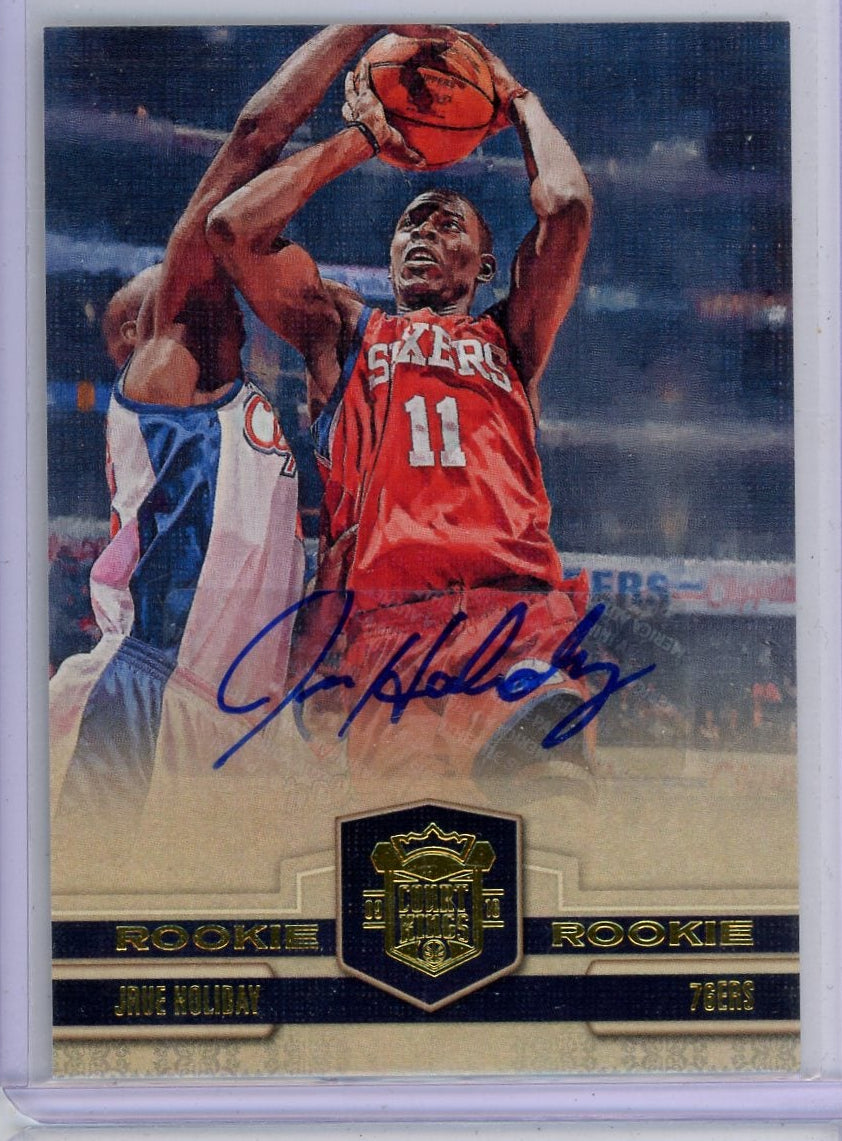 Jrue Holiday 2009-10 Panini Court Kings autograph rookie card #'d 277/649