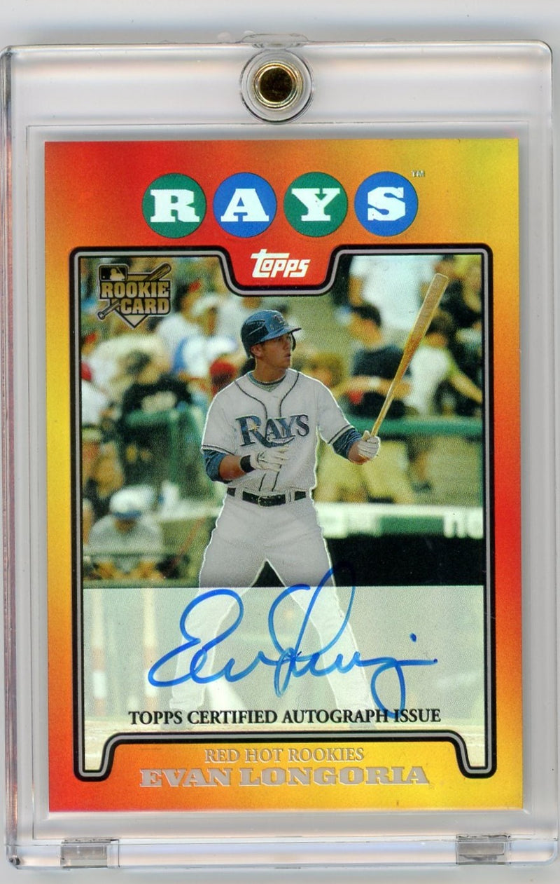 Evan Longoria 2009 Topps Chrome Red Hot Rookies autograph rookie card