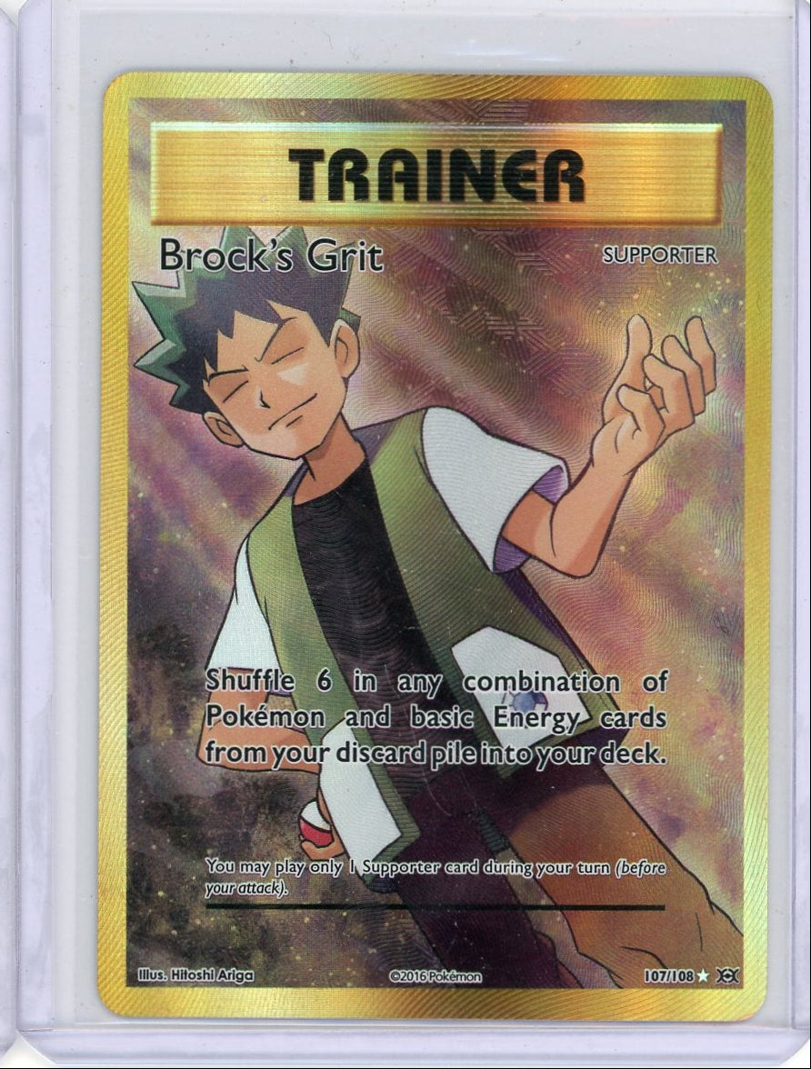Brock's Grit 2016 Pokemon Evolutions rare holo #107/108