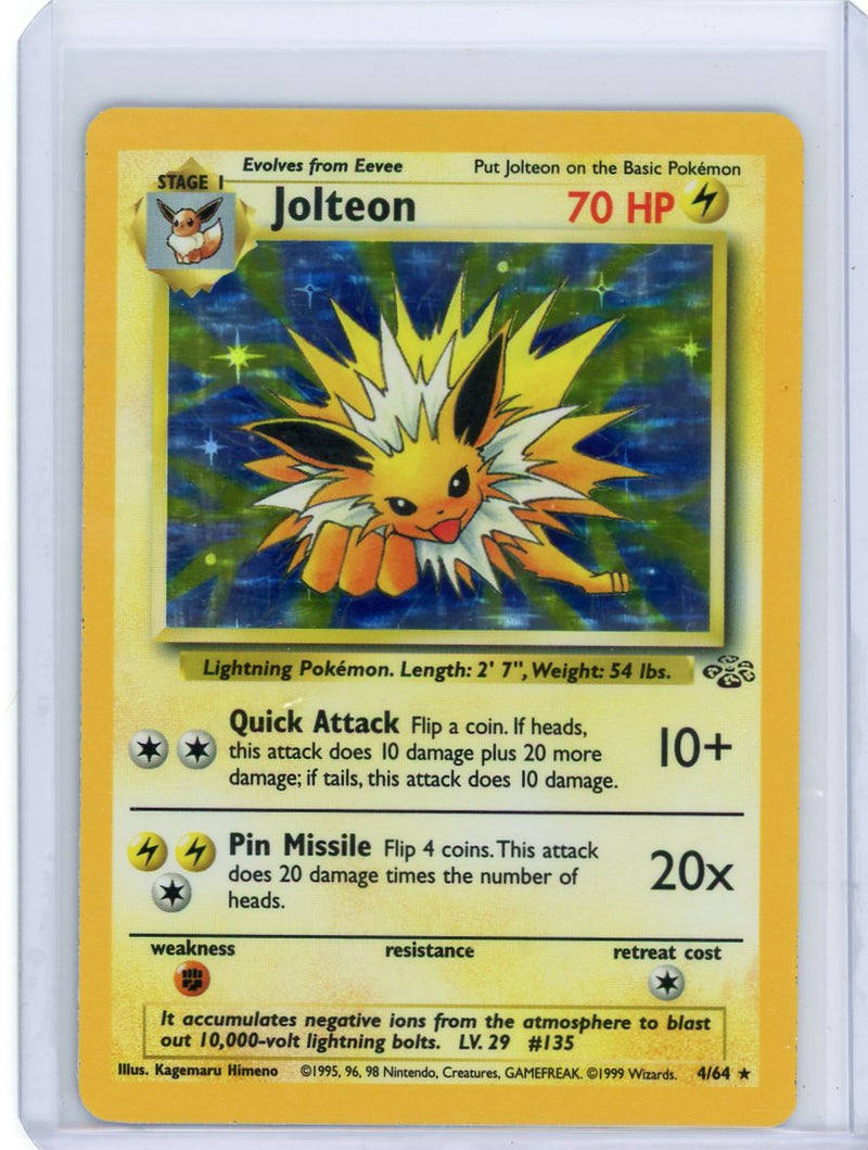 Jolteon 1999 Pokemon Jungle rare holo 4/64