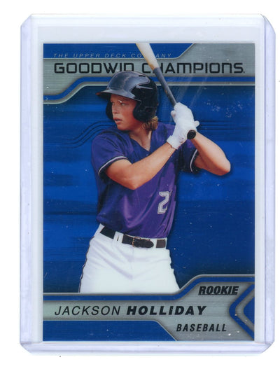 Jackson Holliday 2023 Upper Deck Goodwin Champions Platinum rookie card